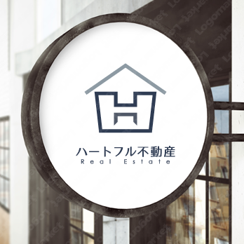 シンプルラインハウスと住まいと上質感のロゴ