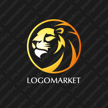 ライオンと獅子と丸のロゴ