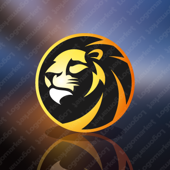 ライオンと獅子と丸のロゴ