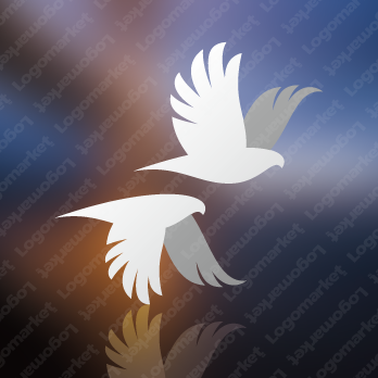 空と翼と羽のロゴ