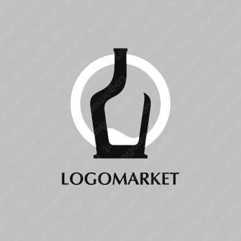 Lと酒瓶とリカーのロゴ