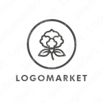 花と家紋と和のロゴ