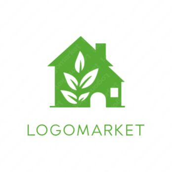 グリーンと家とエコのロゴ
