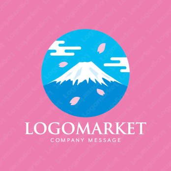 富士山と桜と日本のロゴ