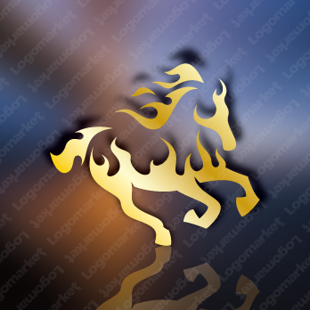 炎と馬とスピードのロゴ
