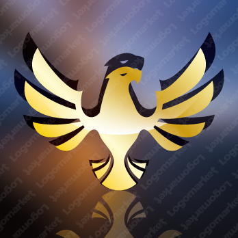 翼と鷹と羽のロゴ
