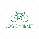 自転車とサイクルとシンプルのロゴ