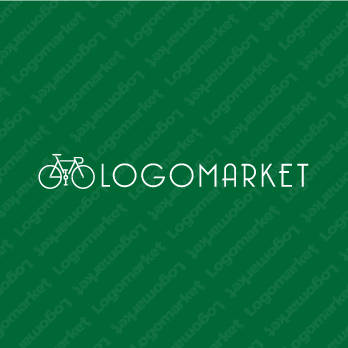 自転車とサイクルとシンプルのロゴ