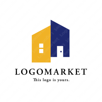 家と建物とモダンのロゴ