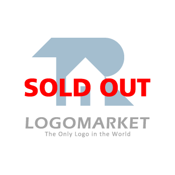 家と住宅と幾何学のロゴ