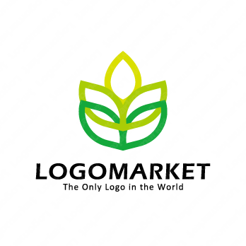 葉と植物とつながりのロゴ