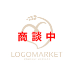 米とハートと愛のロゴ