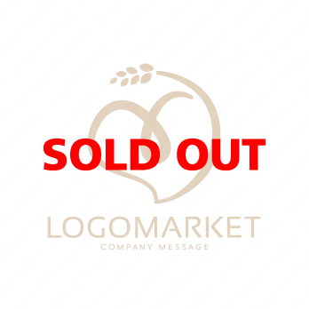 米とハートと愛のロゴ