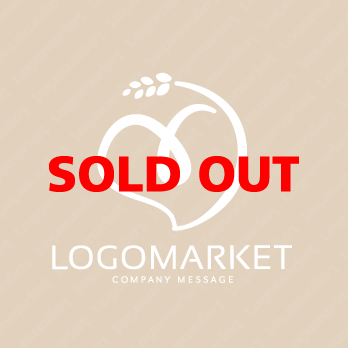 米とハートと愛のロゴ