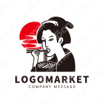日本と和食とラーメンのロゴ