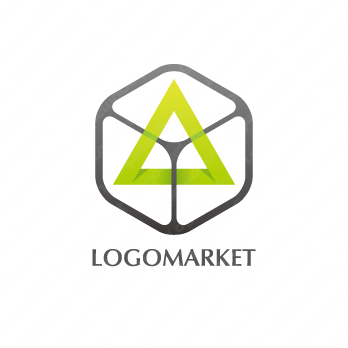六角形と立方体とトライアングルのロゴ