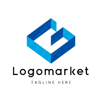 Gとgと立体のロゴ