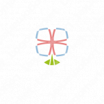 花とデジタルと再生のロゴ