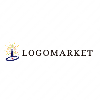 灯台とコンパスと羅針盤のロゴ