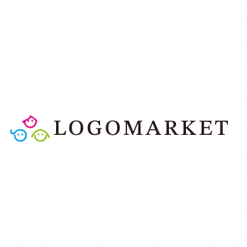 スマイルと家族と仲良しのロゴ