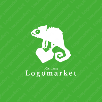 ハートとキャラクターと動物のロゴ
