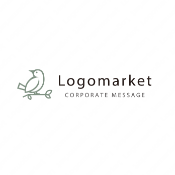 birdとナチュラルとイラストのロゴ