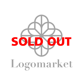 花と和風とシンプルのロゴ