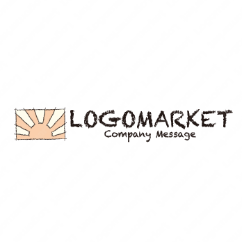 太陽と手書きとあたたかいのロゴ