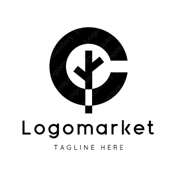 Cとcと木のロゴ