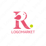 教育と鳥と「R」のロゴ