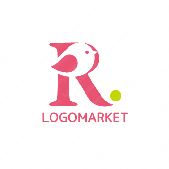 教育と鳥と「R」のロゴ