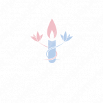 繋がりと火と蓮のロゴ