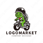 亀とキャラクターとバイクのロゴ