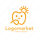 歯とキャラクターと親しみやすいのロゴ