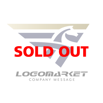 馬と旗と勝利のロゴ