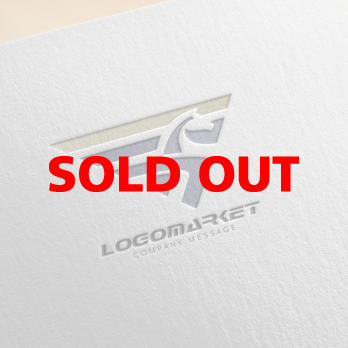 馬と旗と勝利のロゴ