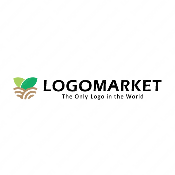 植物とプランターと畑のロゴ