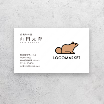 動物とビーバーとキャラクターのロゴ