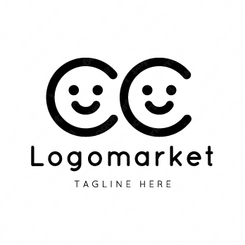 Cと人と笑顔のロゴ