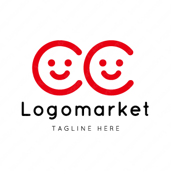 Cと人と笑顔のロゴ