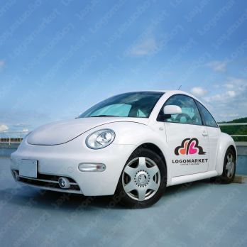 車とライドシェアとレンタカーのロゴ