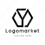 Yとyと六角形のロゴ