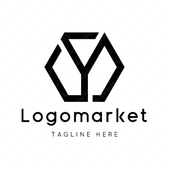 Yとyと六角形のロゴ