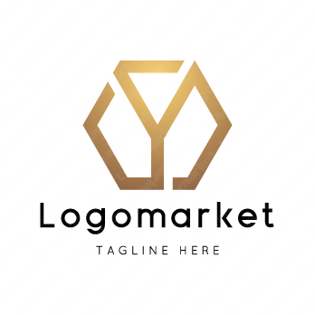Yとyと六角形のロゴ