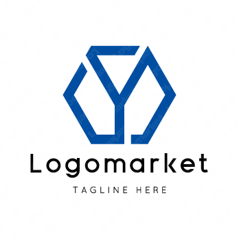 Yとyと六角形のロゴ
