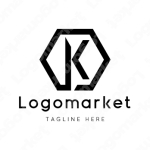 Kとkと六角形のロゴ