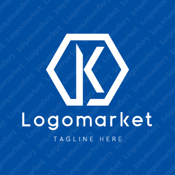 Kとkと六角形のロゴ