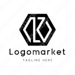 Kとkと六角形のロゴ