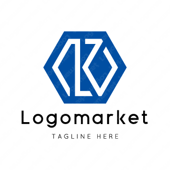 Kとkと六角形のロゴ