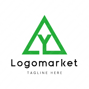 Yと山と正三角形のロゴ